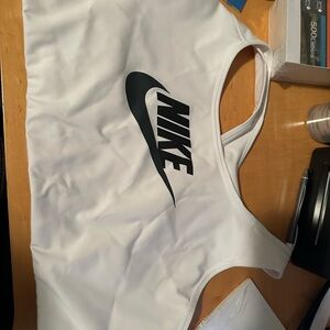 Nike White sports bra
